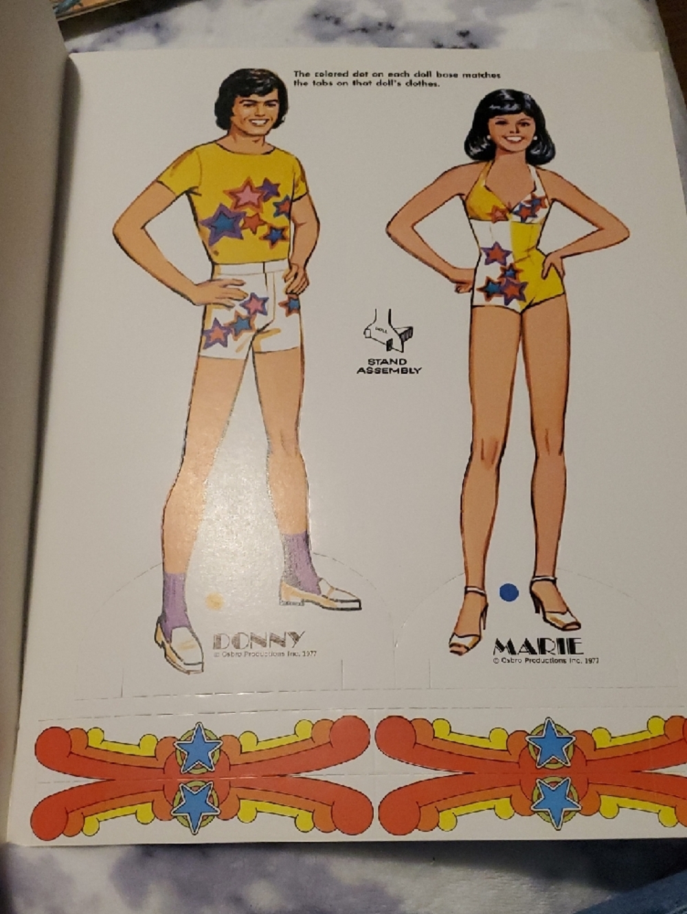 Donny & Marie Paper Dolls Vintage Style Blue Cover - Picture 4 of 6